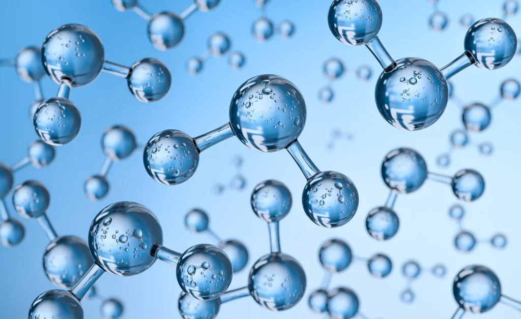 Hyaluronic acid molecules, a common dermal filler material